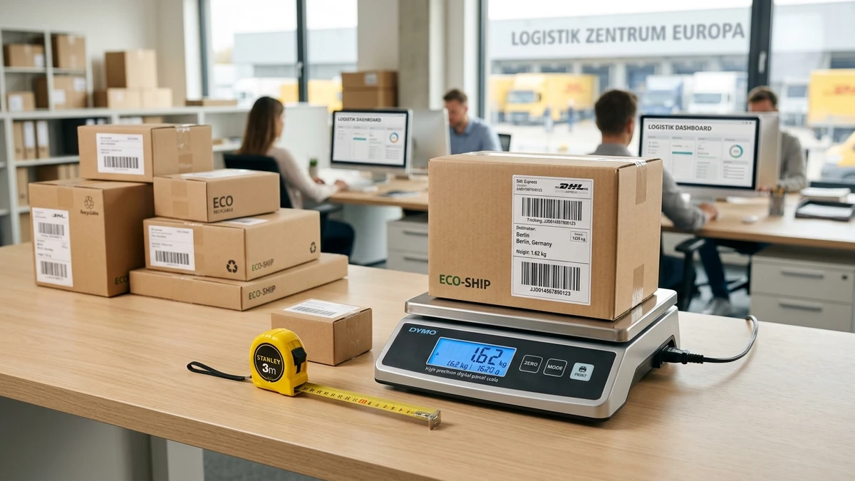 Station logistique moderne de pesage et de comparaison de colis